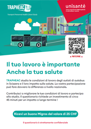 Flyer Trapheac auf Italienisch